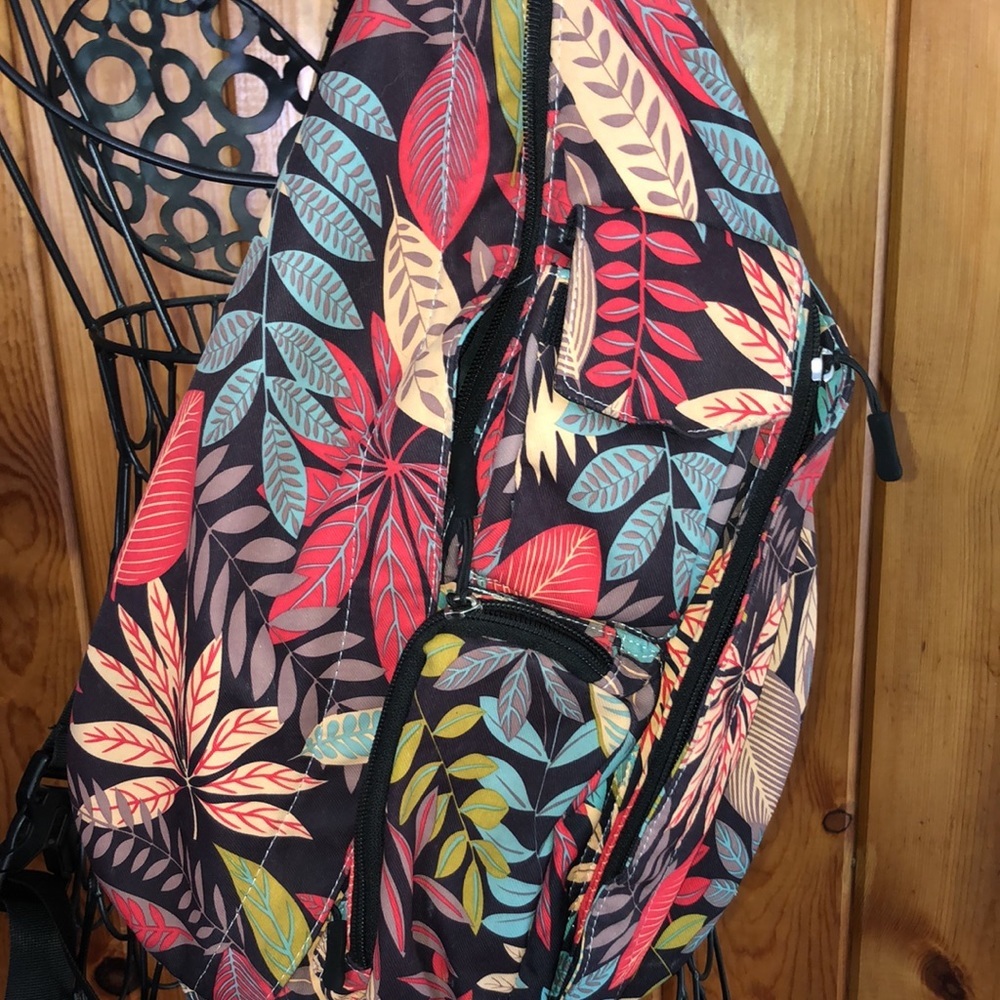 Tropical floral, cross, body bag, travel, bag, small travel bag carry bag purse - Picture 2 of 8